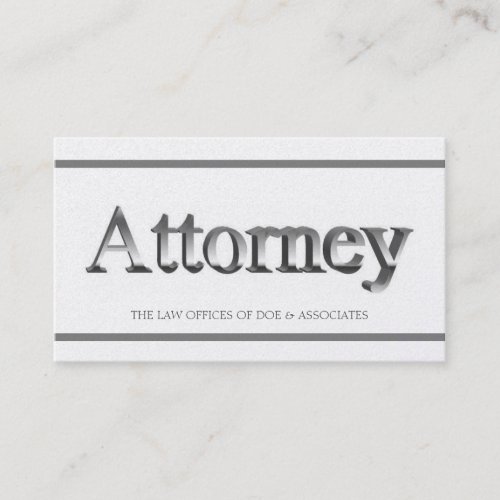 Attorney 3D Stripes Golden Business Card