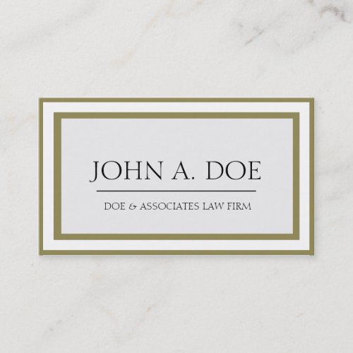 Attorney Antique Gold Border Galore Business Card