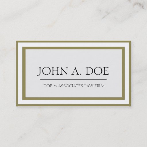 Customizable Attorney Antique Gold Border Galore Business Card