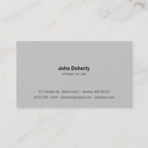 Attorney at Law Advocate Plain Business Card