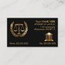 Attorney at Law Black and Gold Business Card
