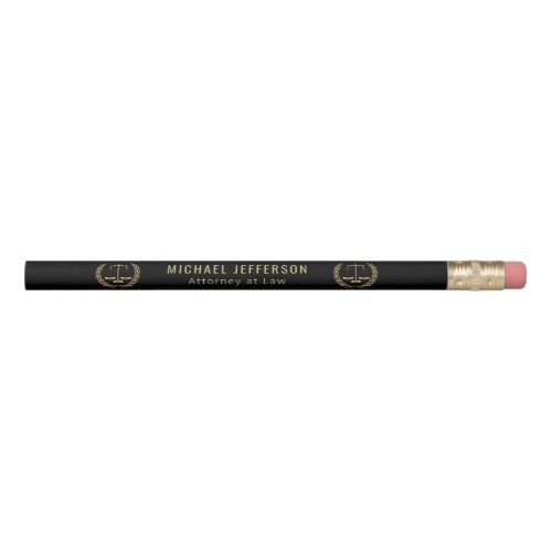 Attorney at Law  _ Black and Gold Pencil