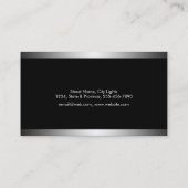 Attorney At Law Black and White Legal Scale Business Card (Back)