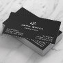 Attorney at Law Black Carbon Fiber Lawyer Business Card