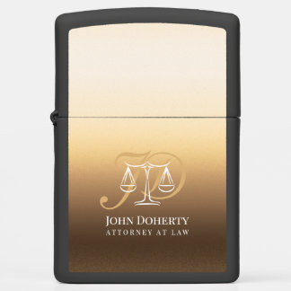 Attorney at Law | Bronze Scales of Justice Zippo Lighter