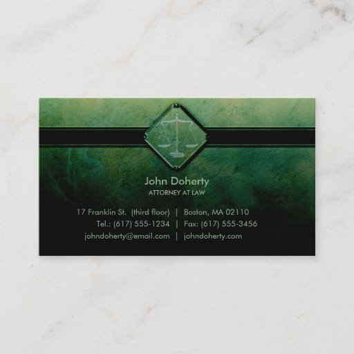 Customizable ATTORNEY AT LAW - Business Card