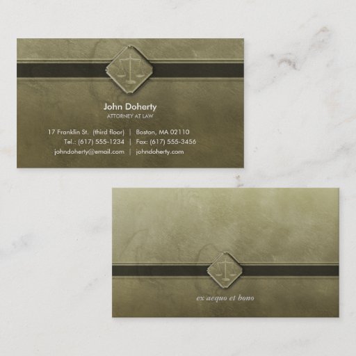 Customizable ATTORNEY AT LAW - Business Card