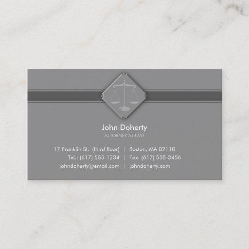 Customizable ATTORNEY AT LAW - Business Card