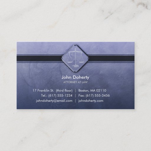 Customizable ATTORNEY AT LAW - Business Card