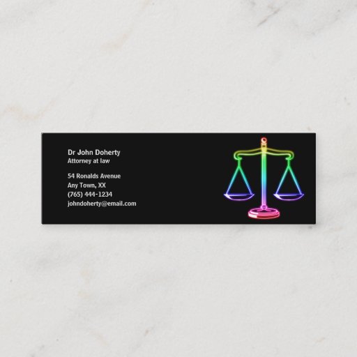 Customizable ATTORNEY AT LAW - Business Card