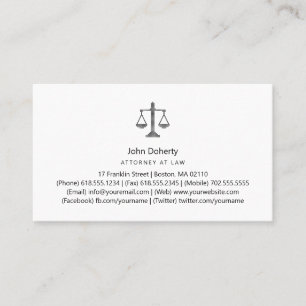 ATTORNEY AT LAW BUSINESS CARD