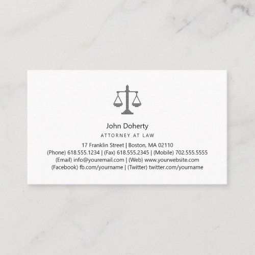 ATTORNEY AT LAW BUSINESS CARD