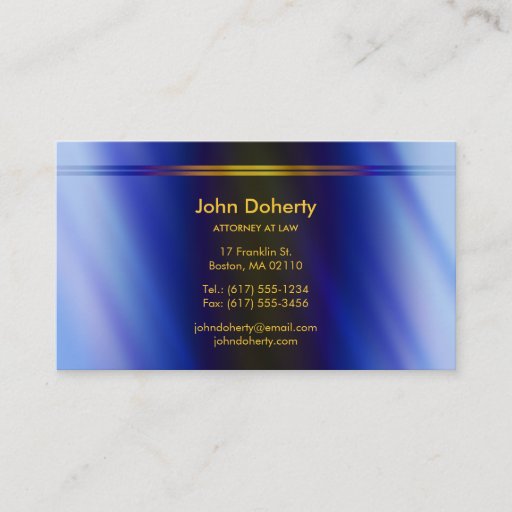 Customizable ATTORNEY AT LAW - Business Card