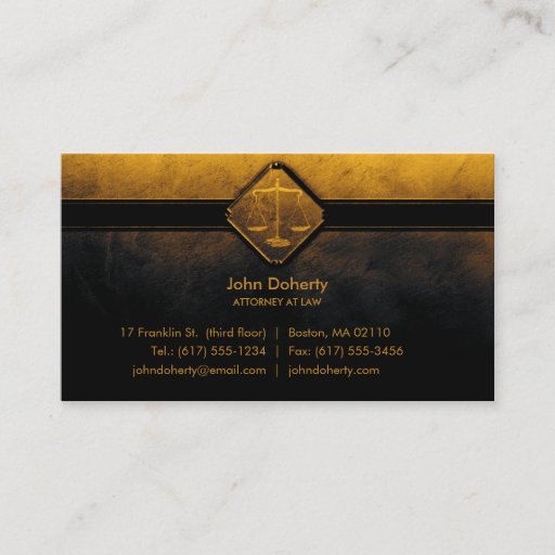 Customizable ATTORNEY AT LAW - Business Card