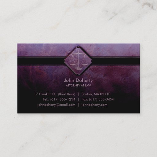 Customizable ATTORNEY AT LAW - Business Card