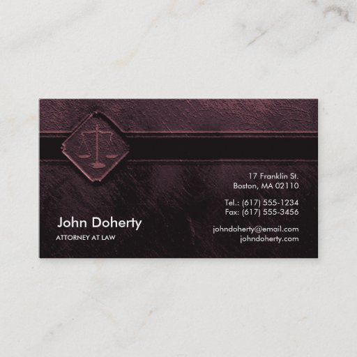 Customizable ATTORNEY AT LAW - Business Card