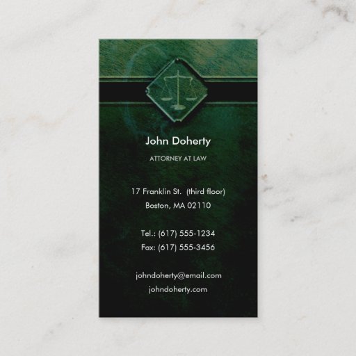 Customizable ATTORNEY AT LAW - Business Card