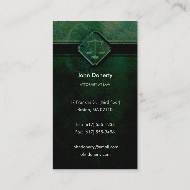 ATTORNEY AT LAW - Business Card (Front)