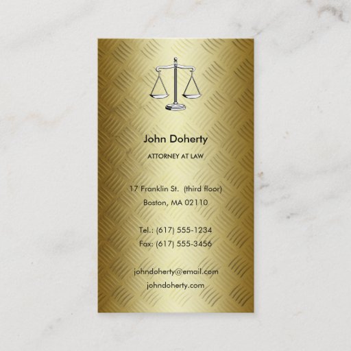 Customizable ATTORNEY AT LAW - Business Card