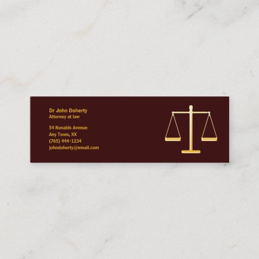 Customizable ATTORNEY AT LAW - Business Card