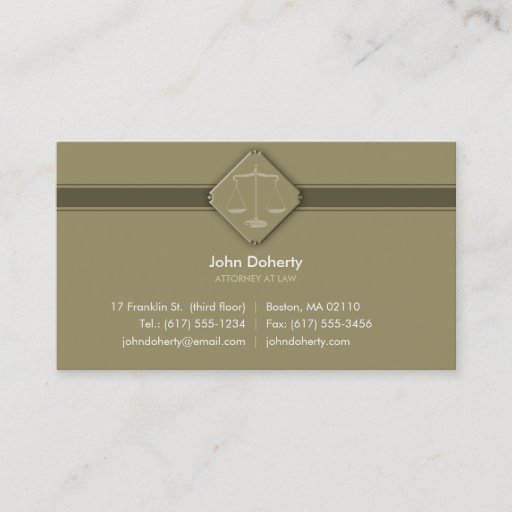 Customizable ATTORNEY AT LAW - Business Card