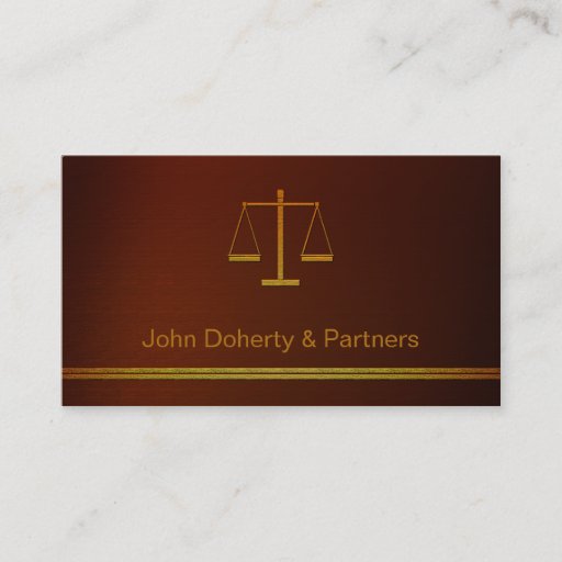 Customizable ATTORNEY AT LAW - Business Card