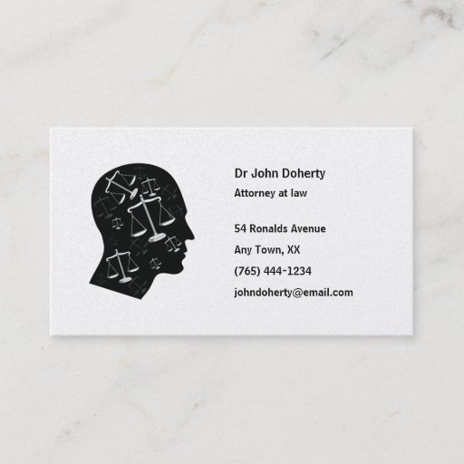 Customizable ATTORNEY AT LAW - Business Card