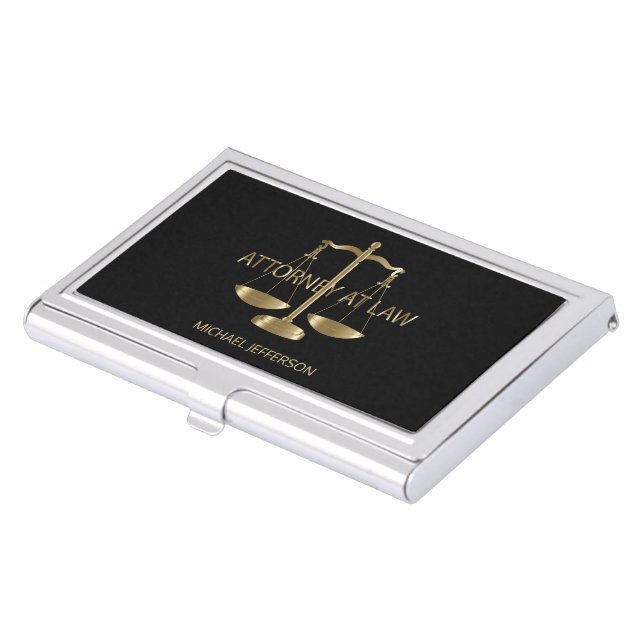 Attorney at Law Business Card Case (Front)