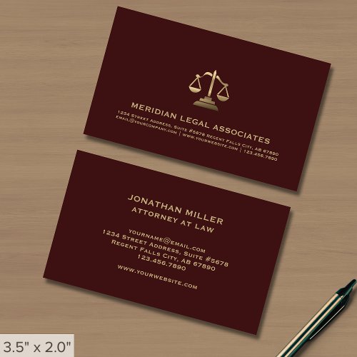 Attorney at Law Business Cards