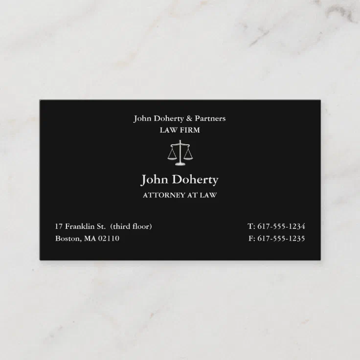 Attorney at Law | Classic Lawyer Business Card | Zazzle