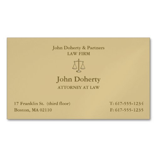 Attorney at Law  Classic Lawyer Business Card Magnet
