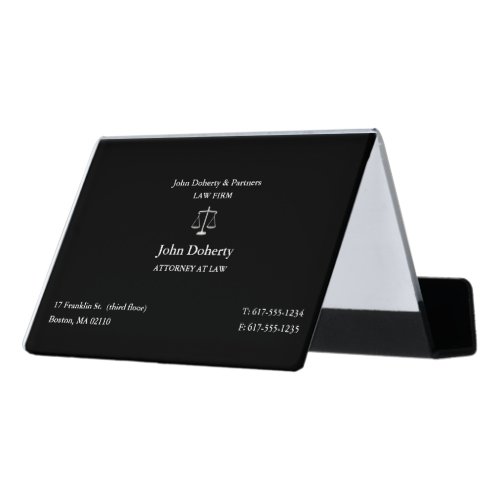 Attorney at Law  Classic Lawyer Desk Business Card Holder