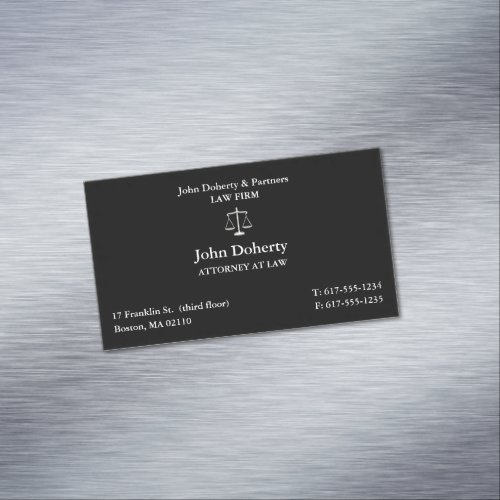 Attorney at Law  Classic Lawyer Magnetic Business Card