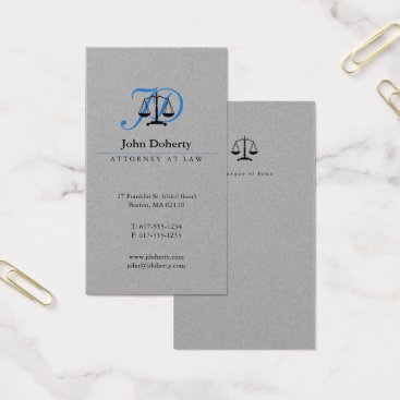 Attorney at Law | Classy Blue Scales of Justice Business Card Attorney at Law | Classy Blue Scales of Justice Business Card