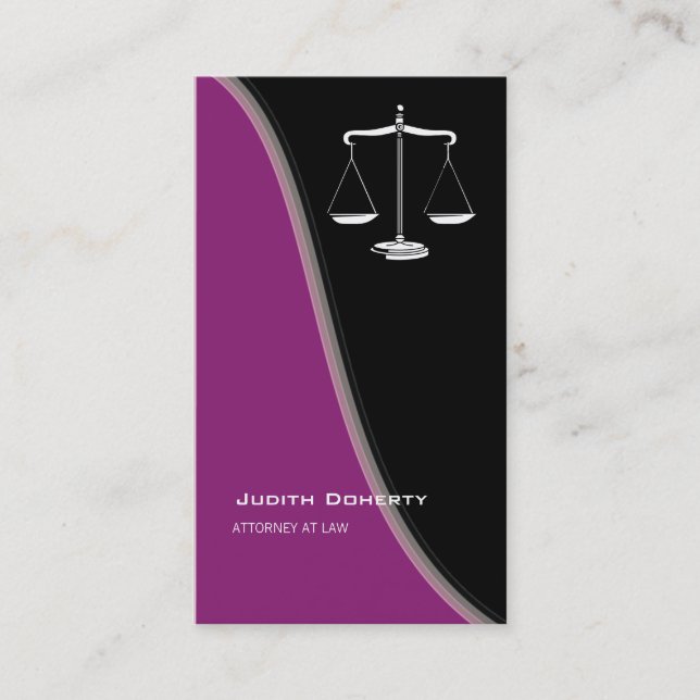 ATTORNEY AT LAW | Classy Business Card (Front)