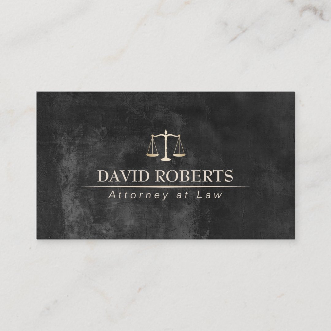 Attorney At Law Classy Chalkboard Lawyer Business Card 