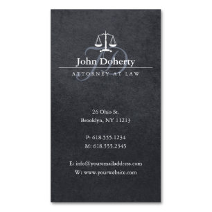 Attorney at Law Classy Scales of Justice Business Card Magnet