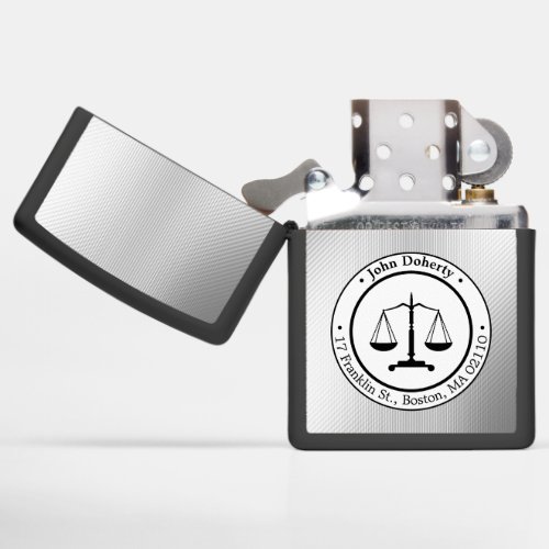 Attorney at Law  Classy Scales of Justice Zippo L Zippo Lighter