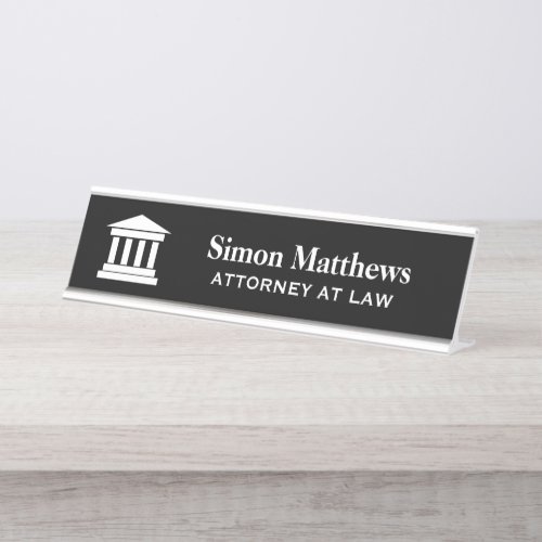 Attorney at law custom desk name plates