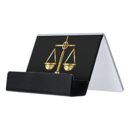 Attorney at law desk business card holder