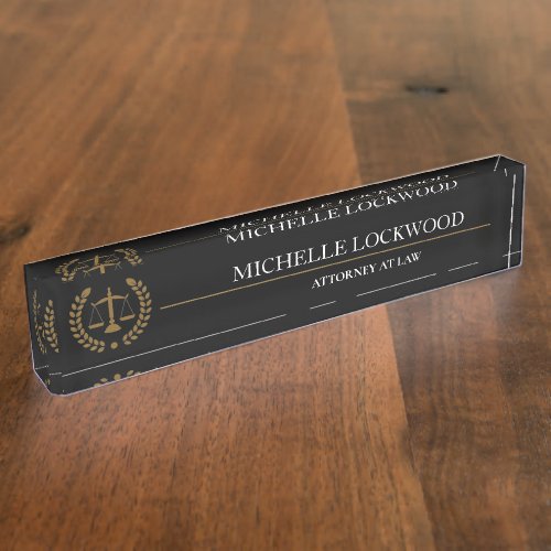 Attorney at Law Desk Name Plate