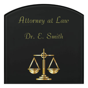 Attorney at Law Door Sign