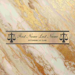 Attorney at Law Door Signs Lawyer Gold Long Name