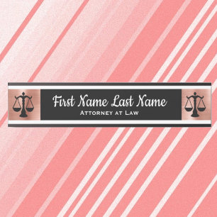 Attorney at Law Door Signs Lawyer Rose Gold