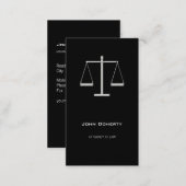 ATTORNEY AT LAW | Elegant Black Business Card (Front/Back)