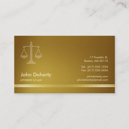 ATTORNEY AT LAW - Elegant Business Card