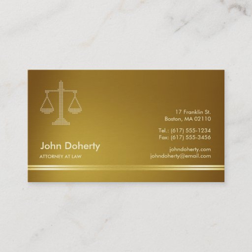 Customizable ATTORNEY AT LAW - Elegant Business Card