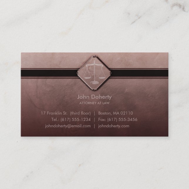 ATTORNEY AT LAW | Elegant Business Card (Front)