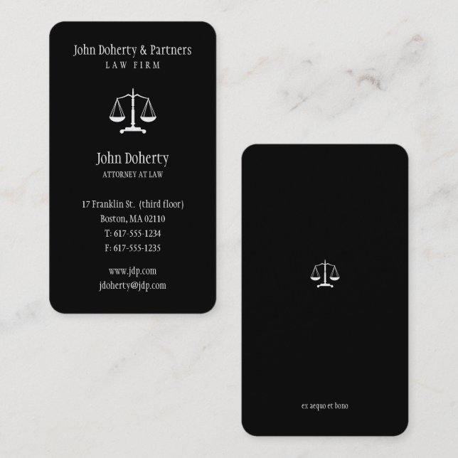 Attorney at Law | Elegant Business Card (Front/Back)