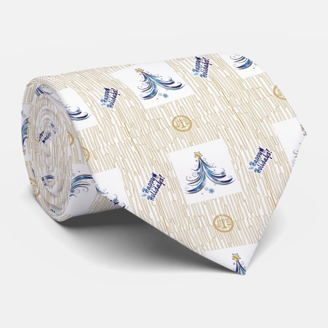 Attorney at Law - Elegant Christmas Tree Neck Tie (Rolled)